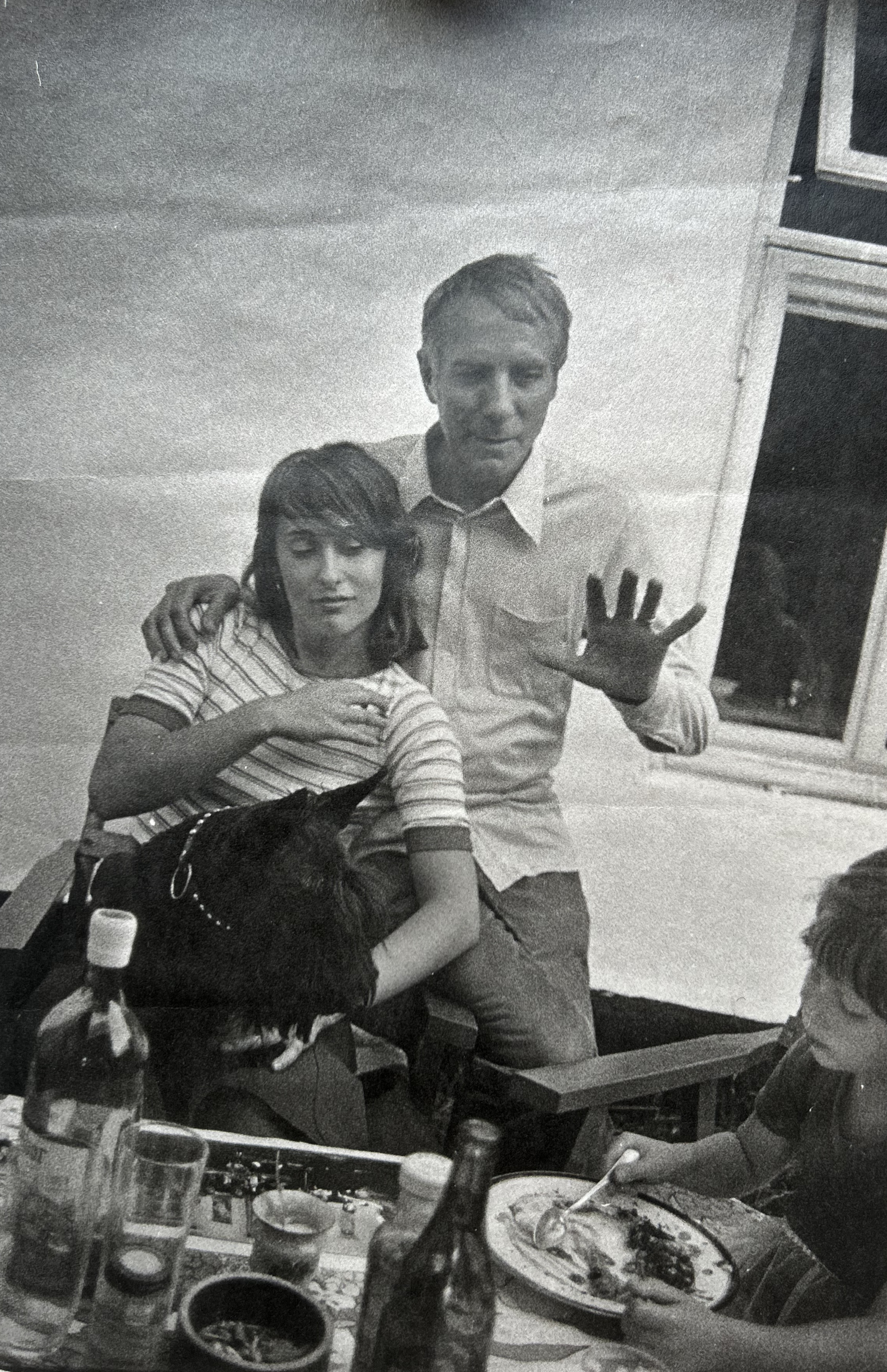 Marie Málková a Jan Grossman v roce 1975 na Hrádečku u Václava Havla